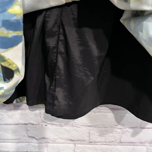 Taylor Size 12 Fit & Flare Dress Green Sleeveless Floral Pattern Lined Pleated - Picture 9 of 12